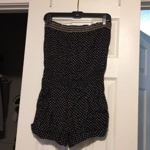 black polka dot romper